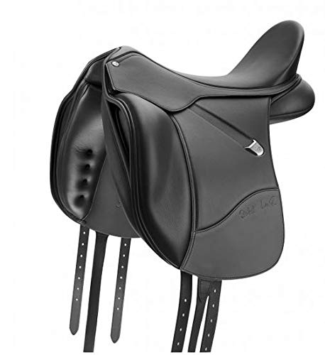 Selle de dressage en cuir noir Bates