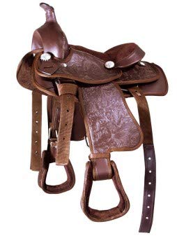 Selle Western pour poney marron pour enfant 10 pouces