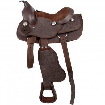 Selle Western pour poney marron pour enfant 12 pouces